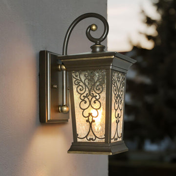 Outdoor Wall Light Fixtures, 17 Inch Oil Rubbed Bronze Exterior Lighting Fixtures, Waterproof Outdoor Sconce Lights
