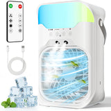 Portable Air Conditioners,4-in-1 Air Conditioner with Dual-Nozzle Spray Function,3 Fan Speeds,1-3-6 Timer,10