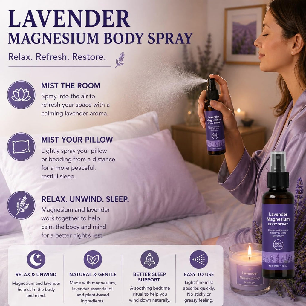Lavender Self Care Gift Set for Women Relaxing Sleep Ritual Spa Kit