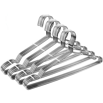Coat Hangers 40 Pack Clothes Hangers, Metal Hanger Heavy Duty Wire Hangers with Non Slip Notch, Ultra Thin Stainless