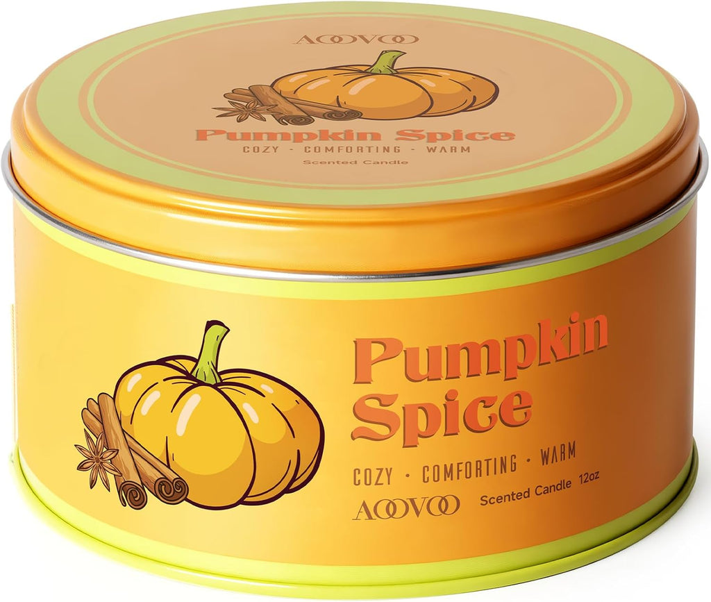 Pumpkin Spice Candle - 12oz Fall Candles Scented Decor - Set of 12