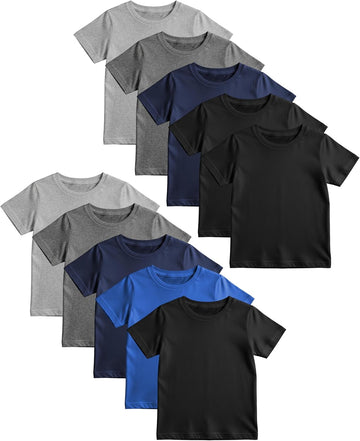 Boys' Color T Shirts | Short Sleeve Basic Tops | Unisex | Muti Packs