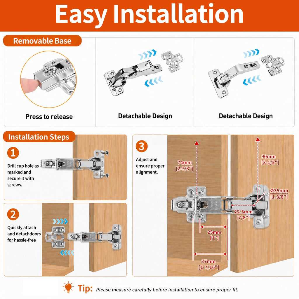 Complete Lazy Susan Hinge Kit, 2 Pair 175 & 135 Degree Hinge