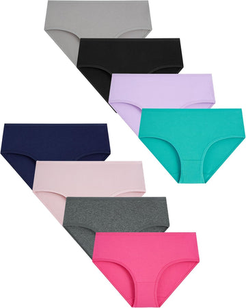 Teen Girls Underwear Cotton Brief Soft Panties 8 pack