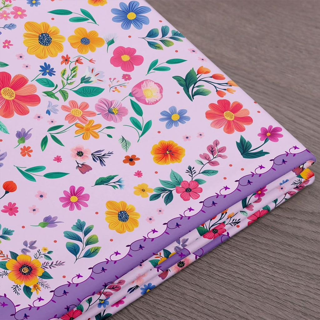 Boho Floral Upholstery Fabric Rainbow Flowers Outdoor Fabric by The Yard 362"x63", Watercolor Botanical Garden Plant