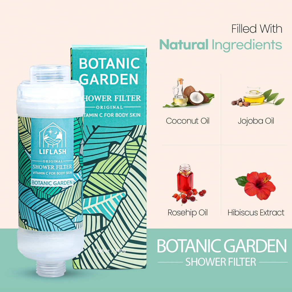 Vitamin C Shower Filter for Hard Water, Aromatherapy Softener Purifier, Help with Softer Skin and Hair Enhancement
