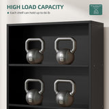 Bookshelf, Industrial Bookshelves and Bookcases with Doors Floor Standing 6 Shelf Display Storage Shelves 70.9 inches