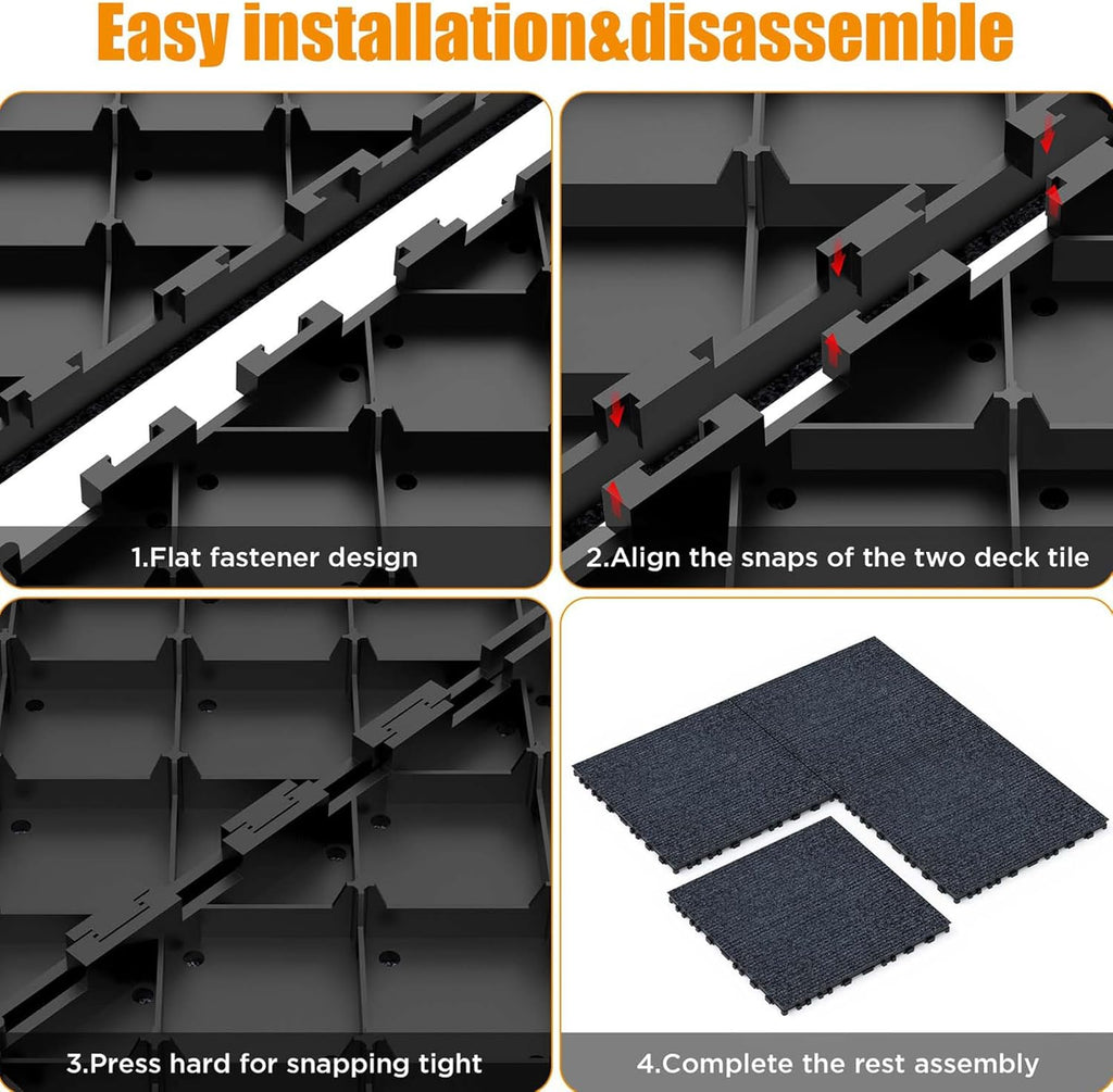 12" Interlocking Splicing Floor Tiles, Non-Slip Cold Plunge Mat, DIY Floor Mats for Entryway Deck Pool Balcony Bathroom