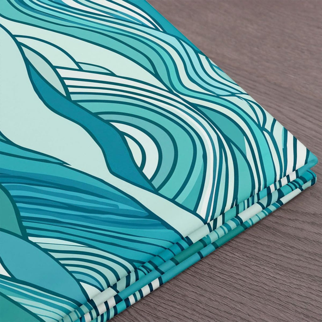 Ocean Waves Fabric By The Yard, Nautical Upholstery Fabric, Marine Adventure Decorative Fabric, Boho Hand Painted Sea