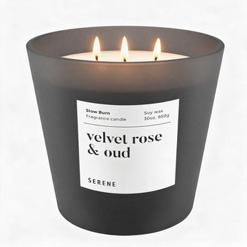 Velvet Rose & Oud Scented Candle, 30oz 3-Wick Large Jar