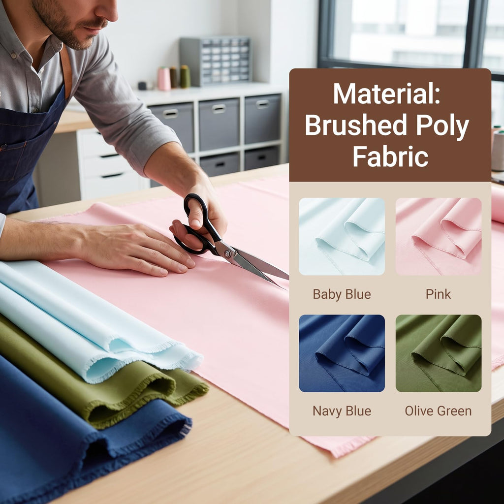 55 Inch Wide Microfiber Polyester Fabric, 1 Yard, Pink