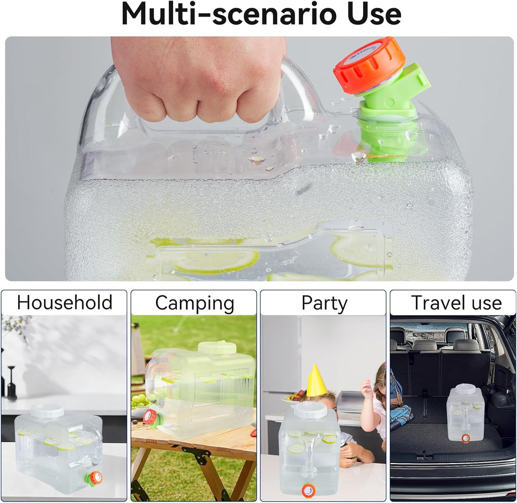 Drink Water Dispenser for Fridge - 2 Gallon Beverage Dispenser with Leak-Proof Spigot, Portable Food-grade Water Jug
