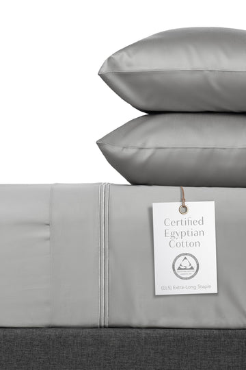 100% Certified Egyptian Cotton Sheet Sets, 500 Thread Count 4 Piece - Premium, Soft and Breathable Sheets - 16in Deep