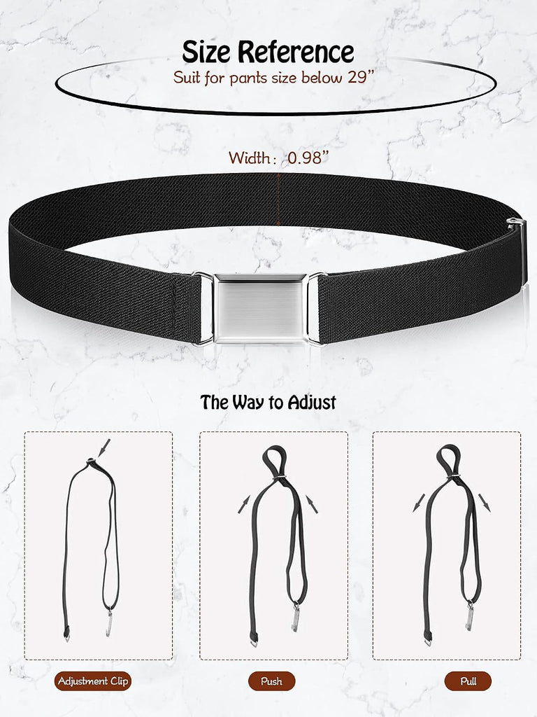 3 Pcs Boy Belt Kids Elastic Adjustable