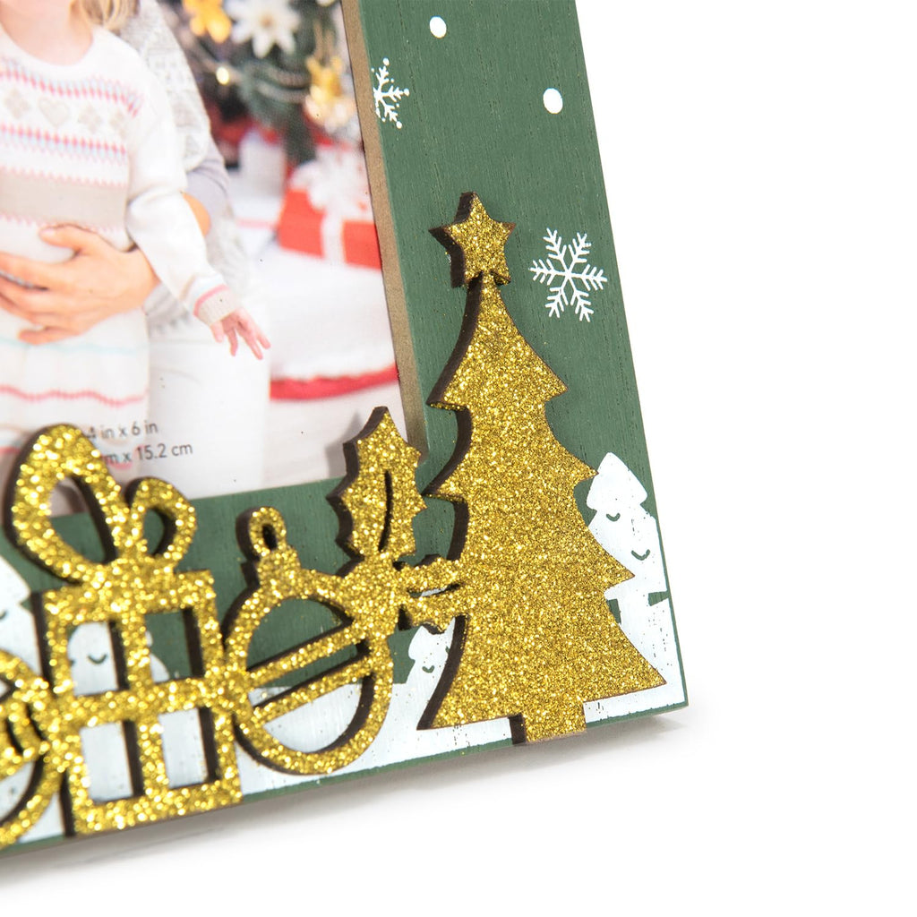 4x6 Picture Frame Christmas-Red&Green 2 Pcs in 1 set Frame can Display 4x6 Picture on the Table