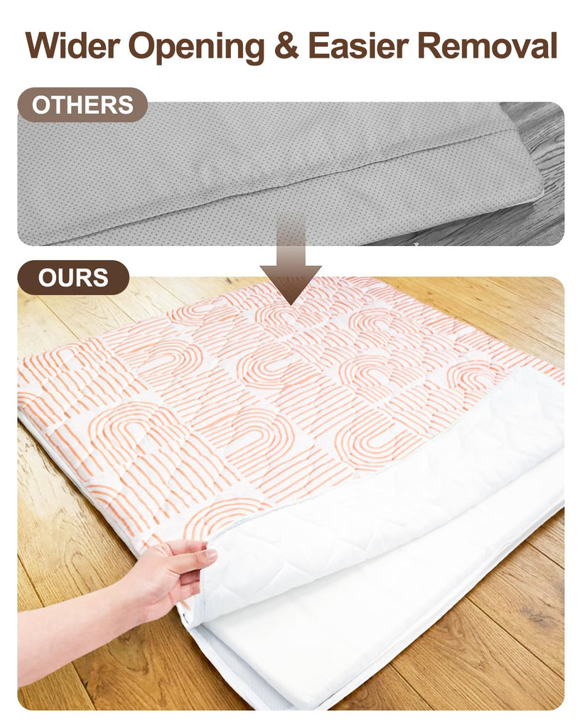 Foam Baby Play Mat 50x50, Removable and Machine Washable Cover