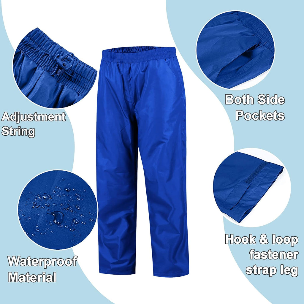 Kids Rain Gear Boys Girls Youth Rain Jacket and Pants