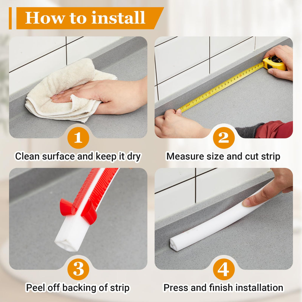 118" Flexible Quarter Round Peel and Stick Silicone Shoe Molding Trim