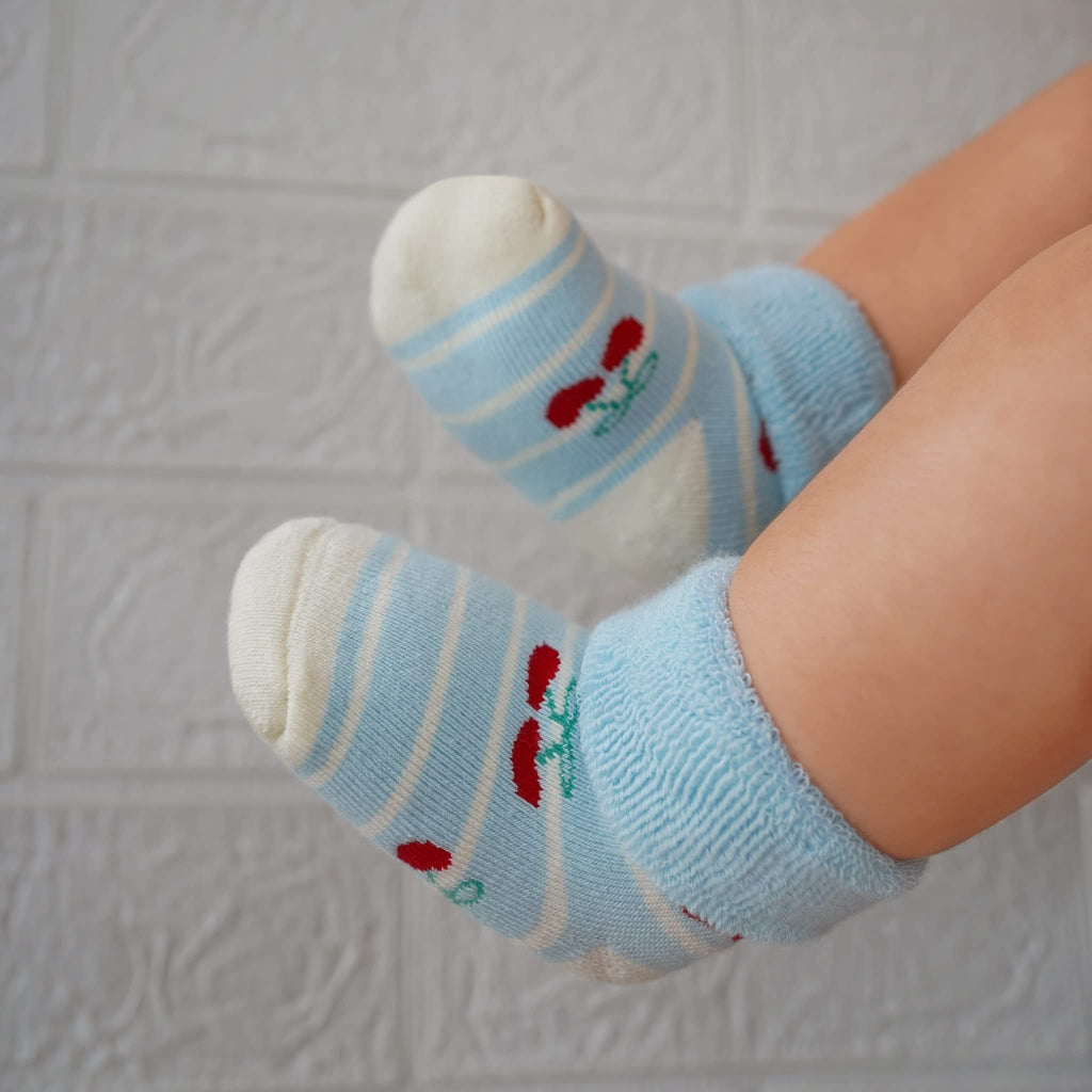 Infant Baby Socks Thick Terry Turn Cuff Socks for Baby Girls (, 12-pairs/BG22)