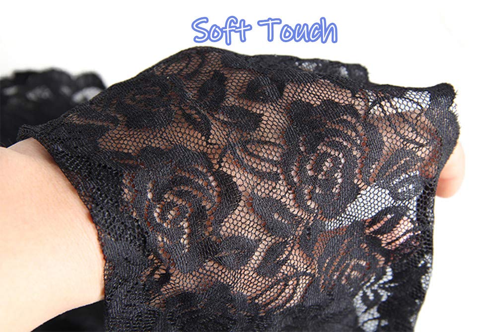 11 Yards Width 6inch Rose Embroidered Lace Ribbon Stretch Lace Trim Fabric for DIY Sewing Crafts Garment