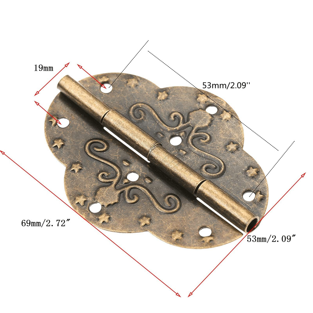 4Pcs Decorative Cabinet Hinges Antique Bronze Butterfly Hinges