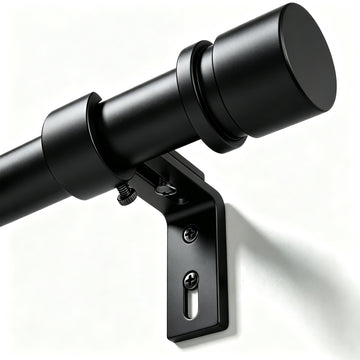 Curtain Rods for Windows 16 to 48 or 60 Inches Max Adjustable Length 1 Inch Diameter Window Curtain Rod with