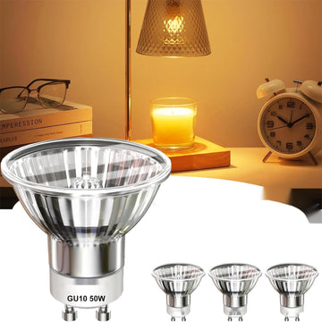 GU10 Bulb 50W, 3 Pack, Light Bulb for Candle Warmer lamp, Candle Warmer lamp Bulb, GU10+C, MR16 with Glass Cover