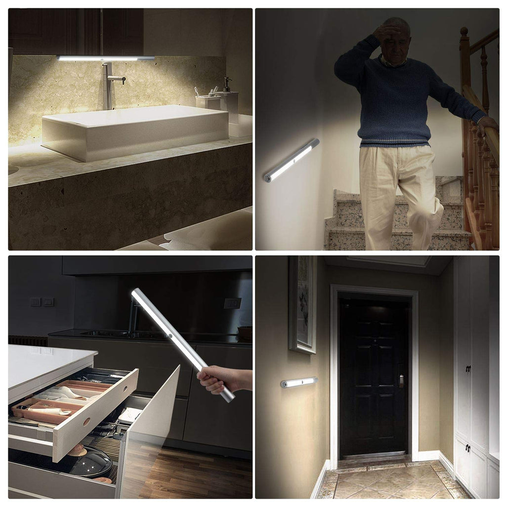 LED Closet Light, Motion Sensor Light Indoor, Large 4500mAh Rechargeable Battery Powered, Wireless Under Cabinet