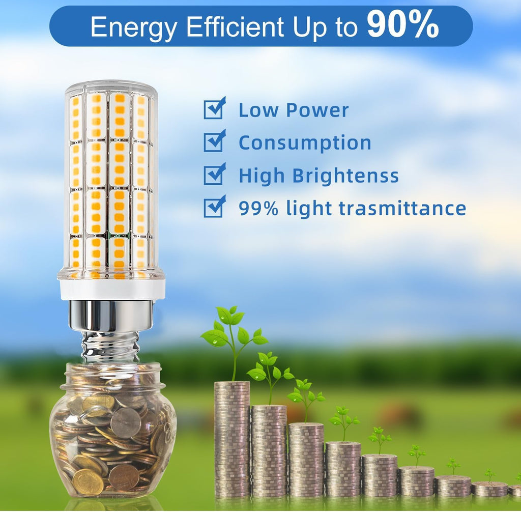 LED Light Bulb, 200W Equivalent 2500Lumen 3000K Cool Daylight White 20W LED Corn Light Bulb,E12 Base