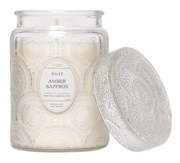 CO - Amber Saffron Scented Candle - 18oz, Heirloom Collection Design - 80 hr Burn Time - Poured in California Using