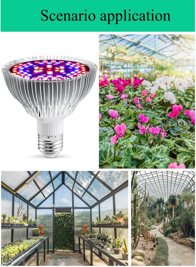 Full Spectrum 50W Led Grow Light Bulb for Indoor Plants, Vegetables and Seedlings, LED Plant Light Bulb