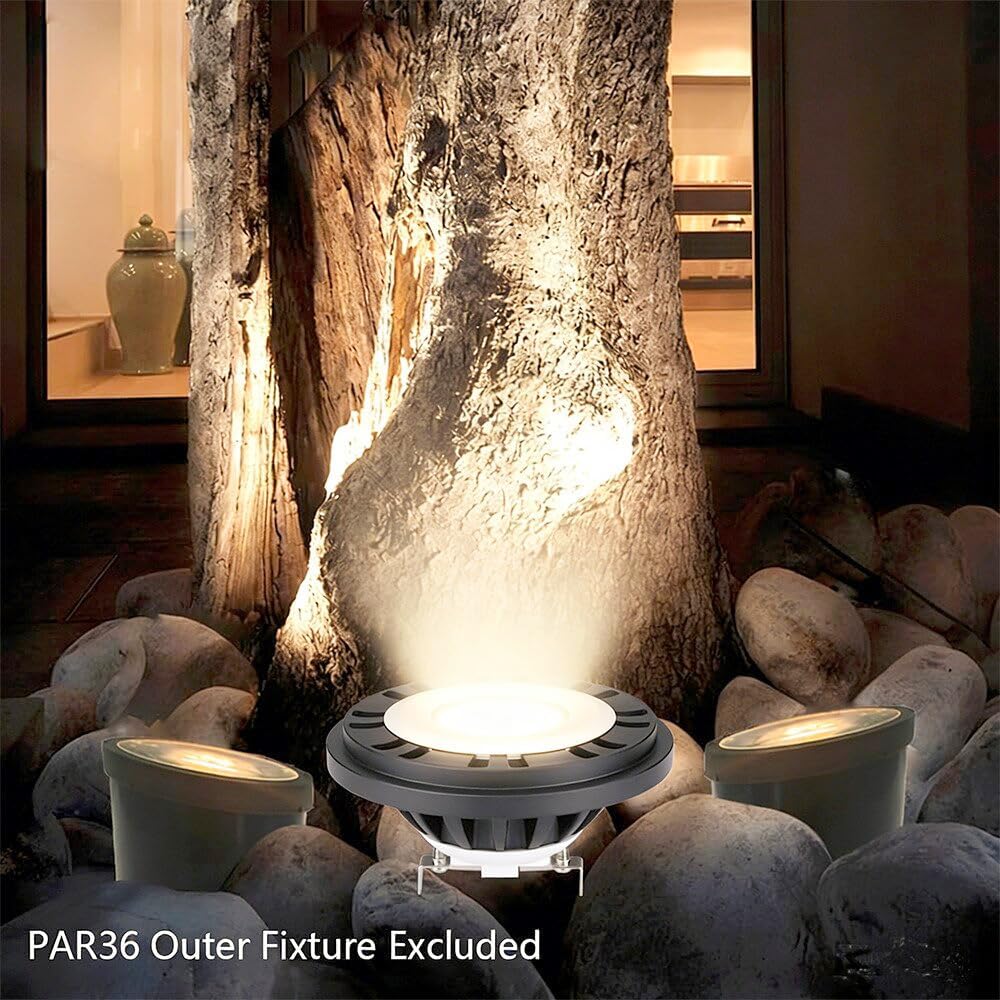 PAR36 LED Landscape Bulb 9-17V Water Resistant Landscape Lights | Cast Aluminum Outdoor Well Lights Tree Uplights