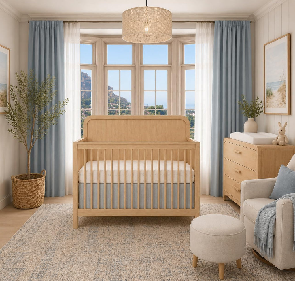 Cove 5-in-1 Convertible Wooden Baby Crib, Amazon Exclusive, Converts to Toddler Bed, Daybed & Full-Size Bed, 3