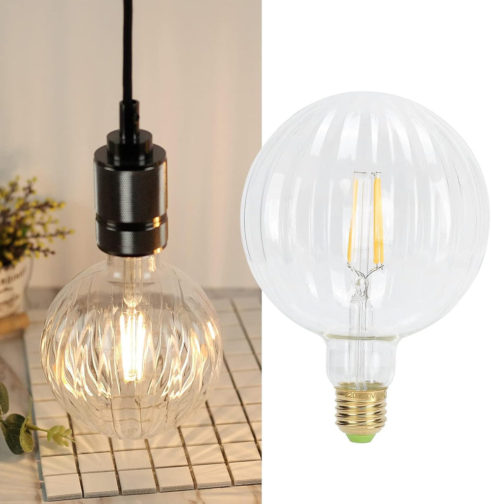 G125 Vintage LED Bulb 4W Watermelon‐Shape LED Filament Bulb E27 Base for Restaurant Bar Coffee Shop Warm Light