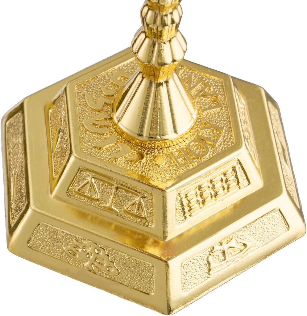 Golden 7 Branch Hanukkah Menorahs Candle Holder