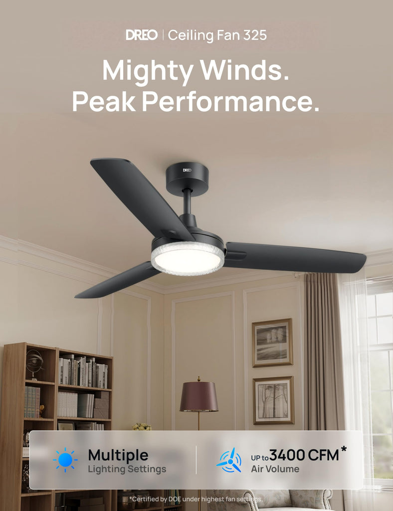 Ceiling Fan with Lights for Indoor/Outdoor, 42" Low Profile Ceiling fan with Light and Remote Control, 22dB Quiet DC