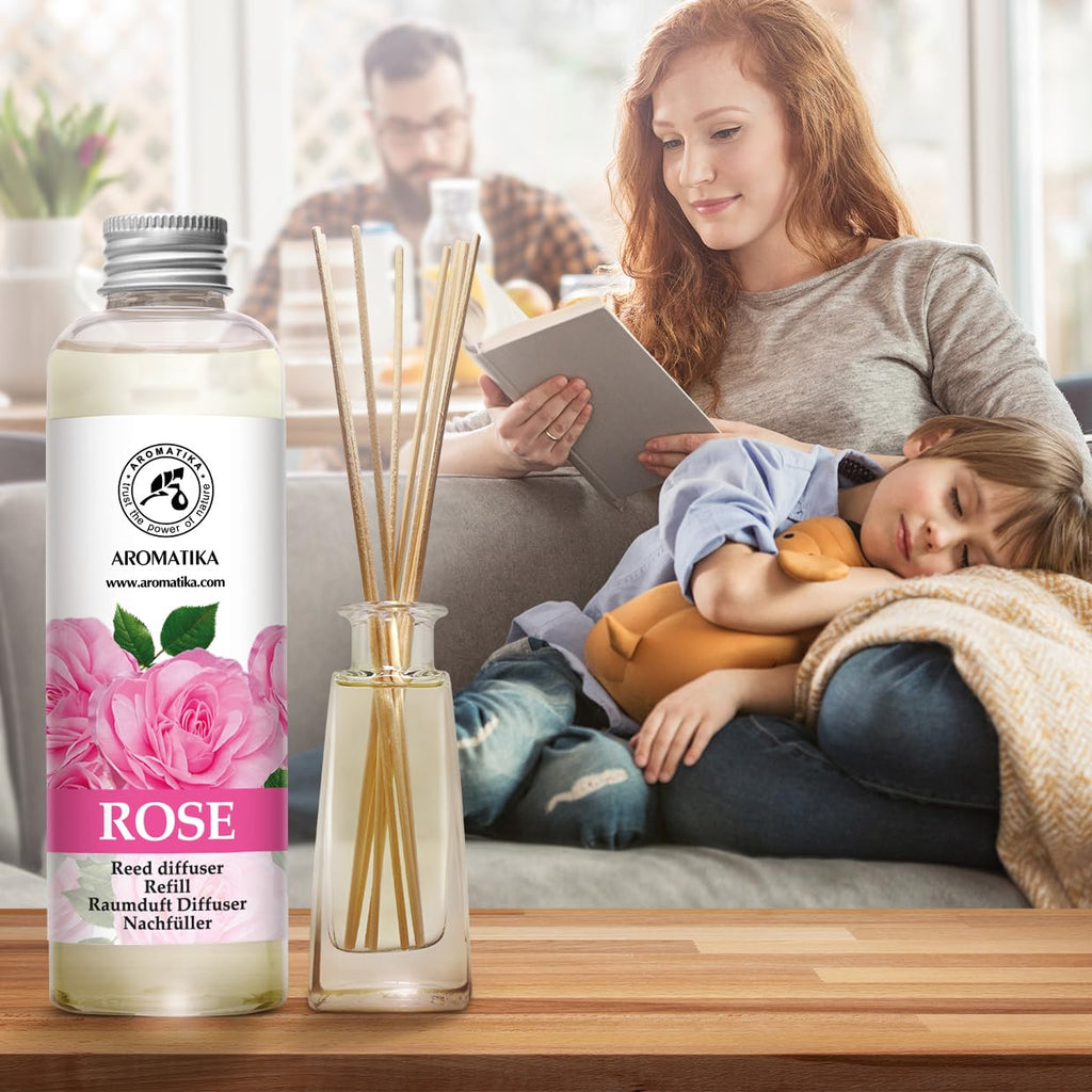 Rose Reed Refill Diffuser 6.8 Fl Oz - Room Diffuser Refill - Home Fragrance - Room Freshener - Rose Aroma - Diffuser