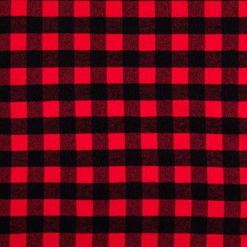 Red Buffalo Check Flannel Fabric, 2 Yards