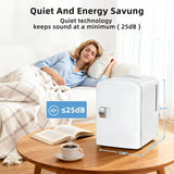 4L/6 Can Portable Mini Fridge,Personal Compact Refrigerator,Small Cooler for Food,Drinks or Skin Care, AC/DC for