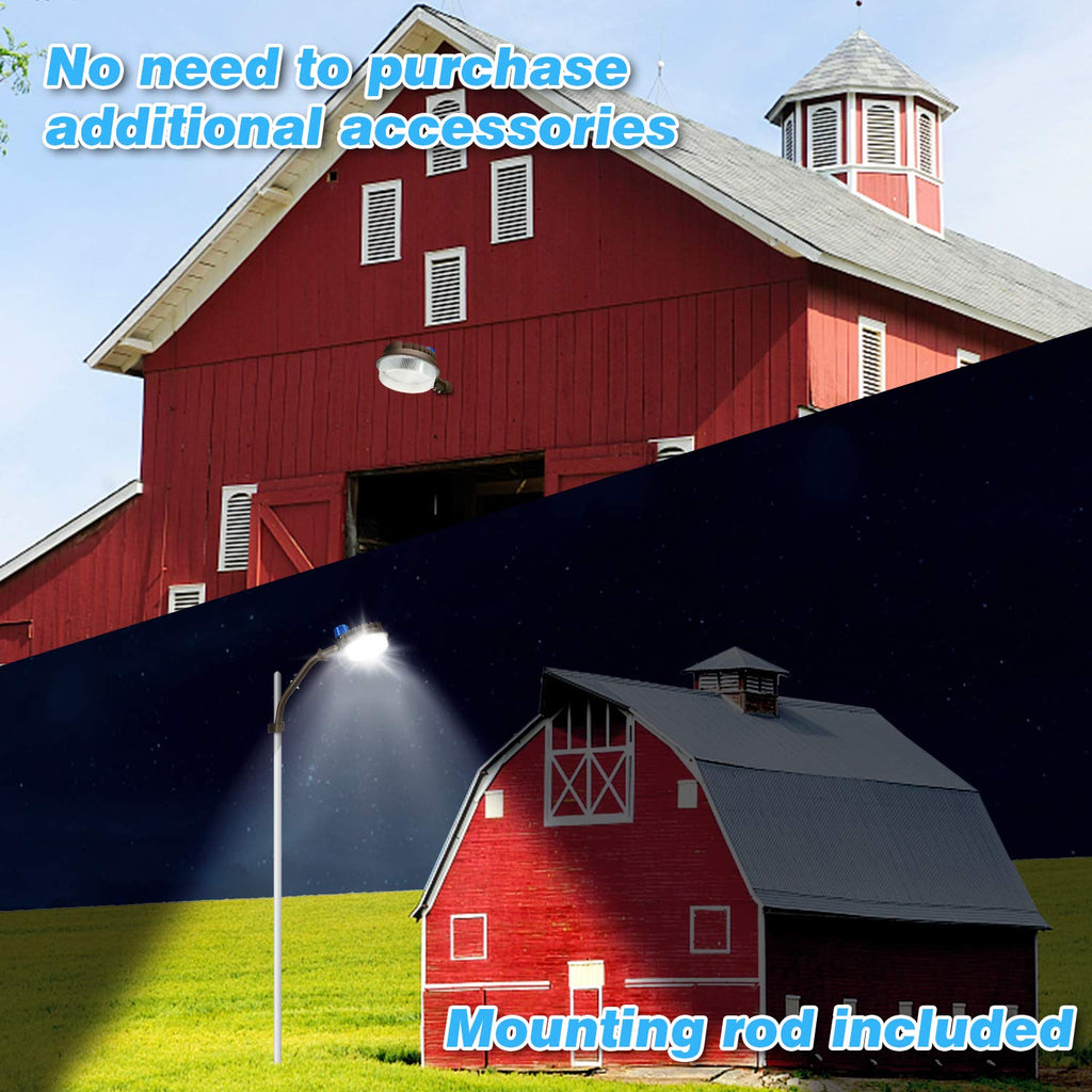2 Pack 120W LED Barn Light Dusk to Dawn Outdoor Security Flood Light