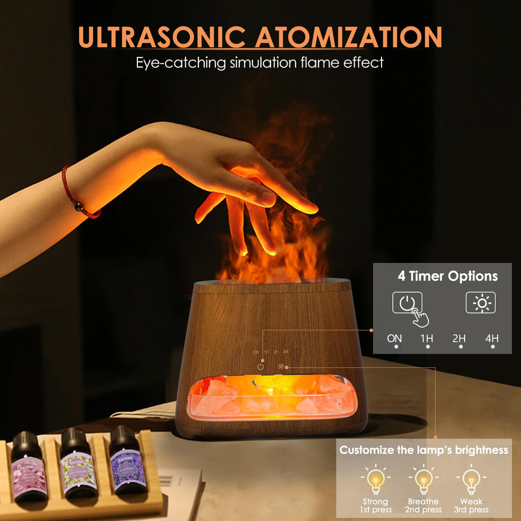 2-in-1 Himalayan Salt Lamp Diffuser, Aromatherapy Diffuser