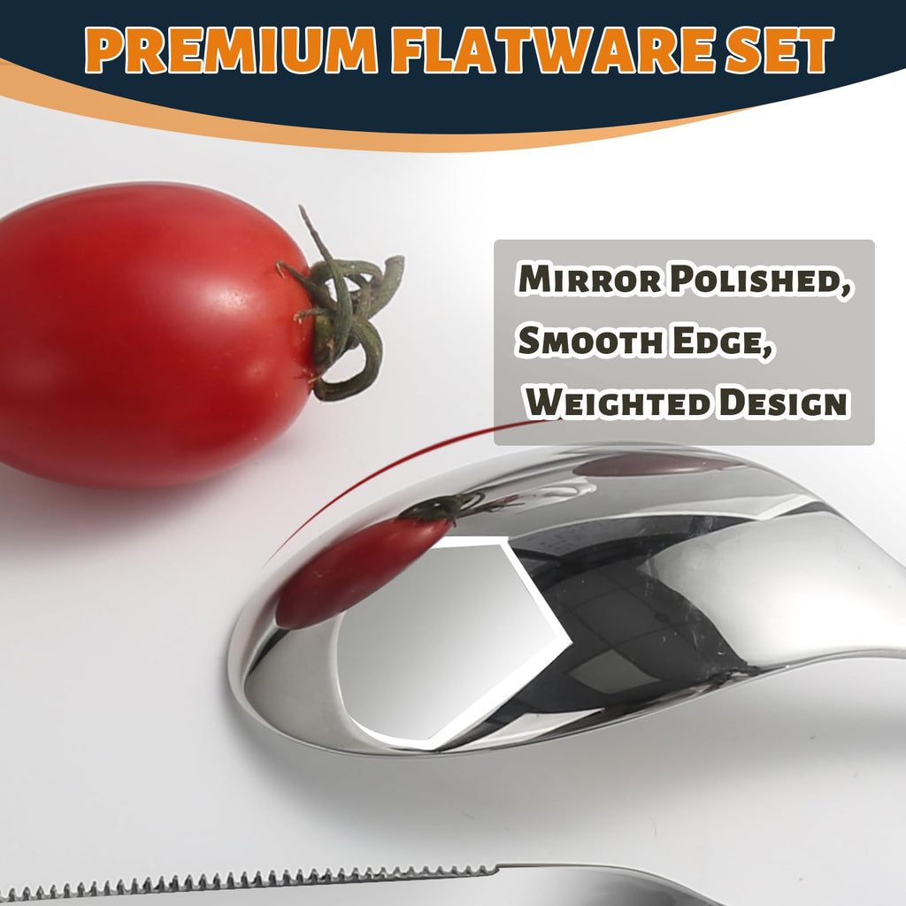 Silverware Set for 12, Heavy Duty Stainless Steel Silverware Set, 60 Piece