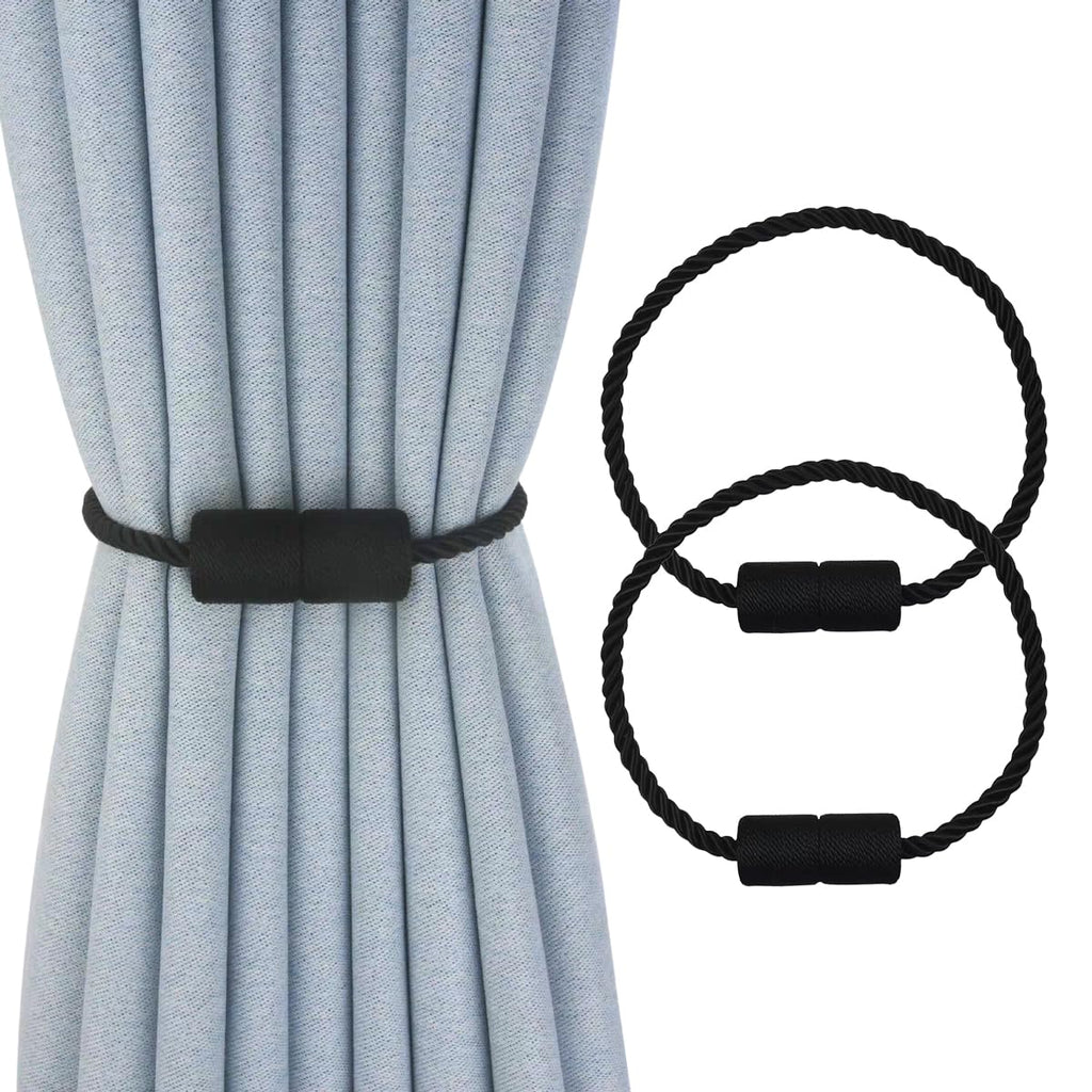 Magnetic Curtain Tiebacks Modern Handmade Rope Curtain Tie Backs Decorative Drapes Holdbacks Outdoor Bedroom - 2 Pack