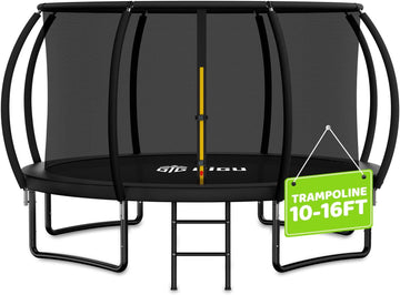 10FT 12FT 14FT 15FT 16FT Recreational Trampolines with Enclosure Net and Ladder and Anti-Rust Coating, ASTM Approved