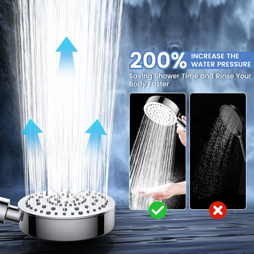 Filtered Shower Head with Handheld, High Pressure Shower Filter Head