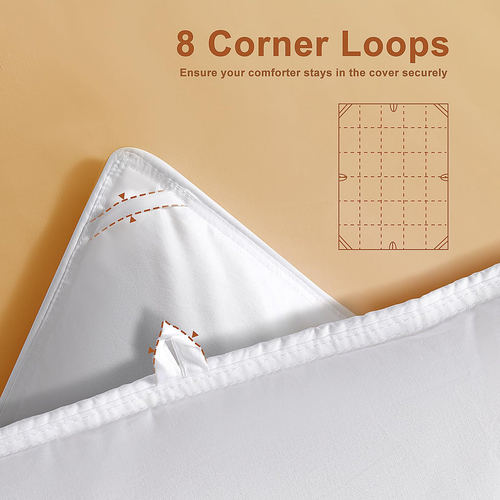 Goose Feather Down Comforter, Soft All Season Medium Warmth Duvet Insert, Luxury Hotel Bedding Comforters