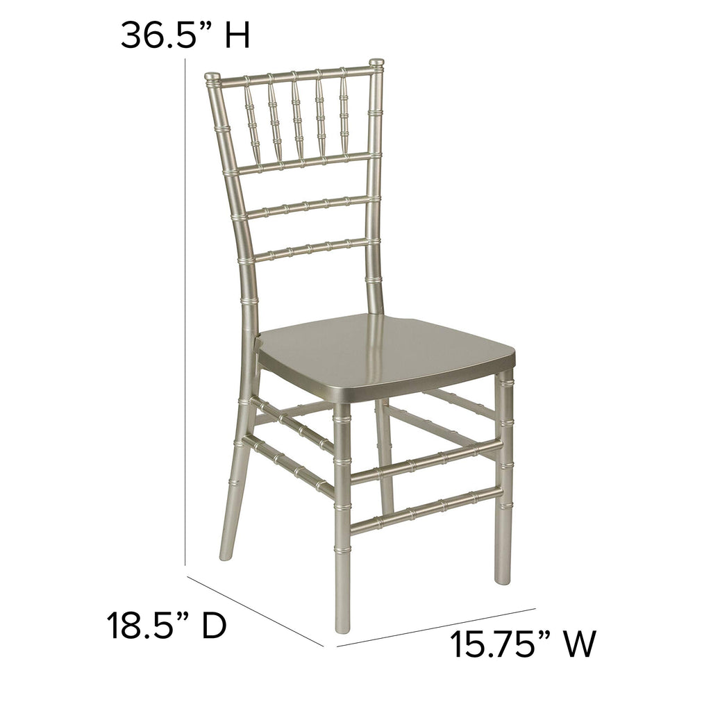 Champagne Resin Stacking Ballroom Chair