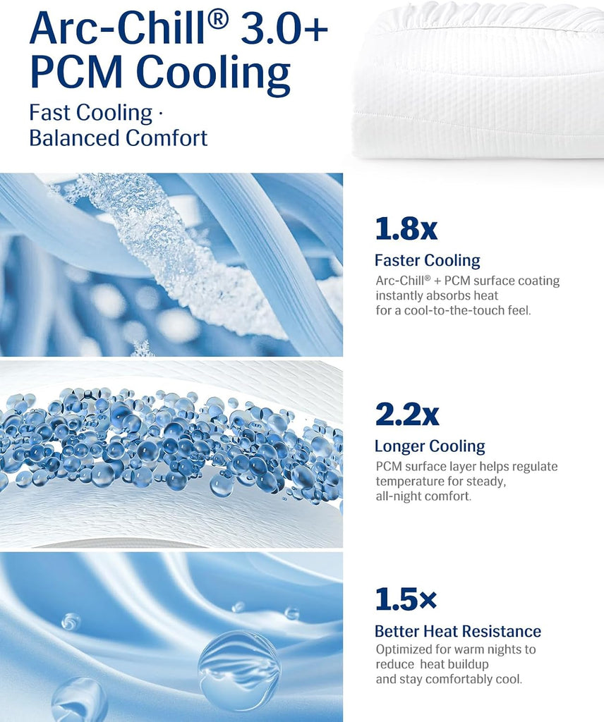 Cooling Mattress Pad King for Hot Sleepers with Arc-Chill 3.0 | PCM Cooling Mattress Topper Stay Cool All Night