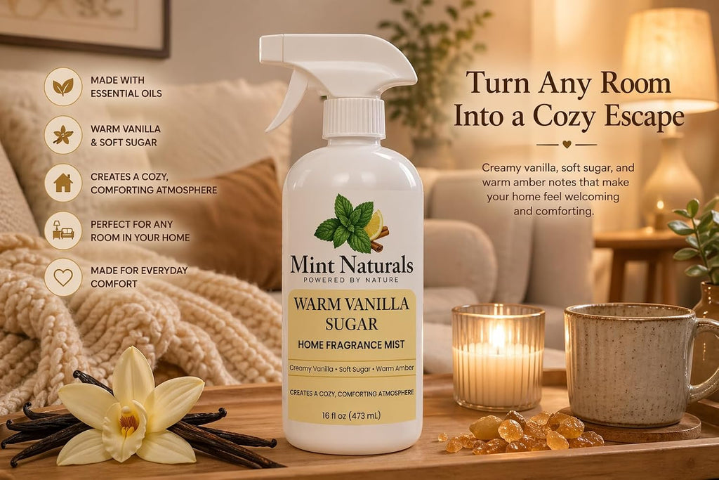 Natural Vanilla Room Spray & Odor Eliminator - Warm Sugar Scent 16oz