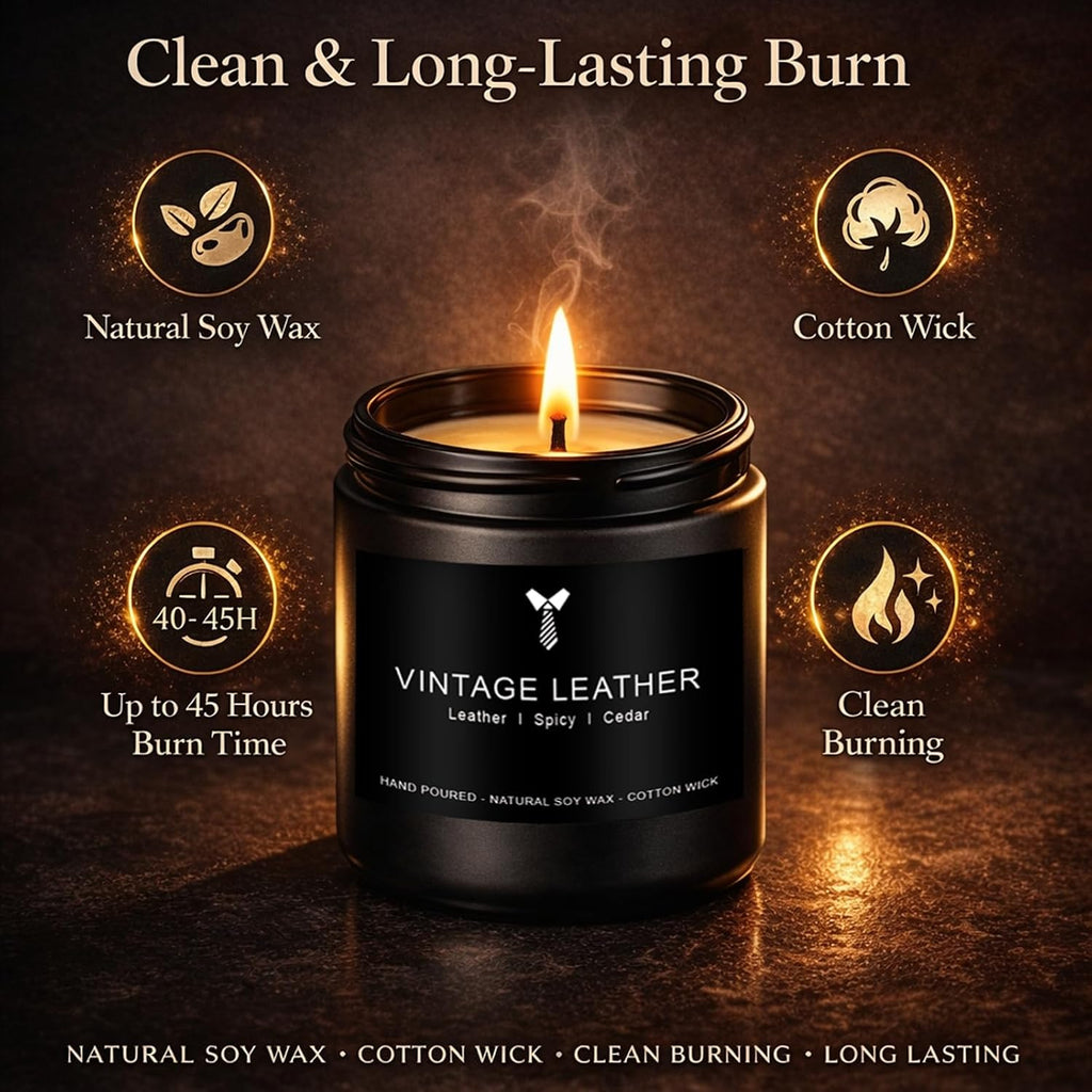 Scentes Candles Set for Men, 4 Pack Mens Masculine Soy Candles - Set of 4